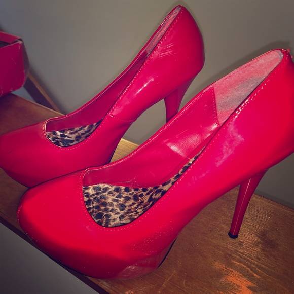 qupid red heels